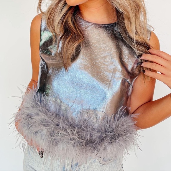 Buddylove top - new with tags - silver - size medium - Picture 1 of 3